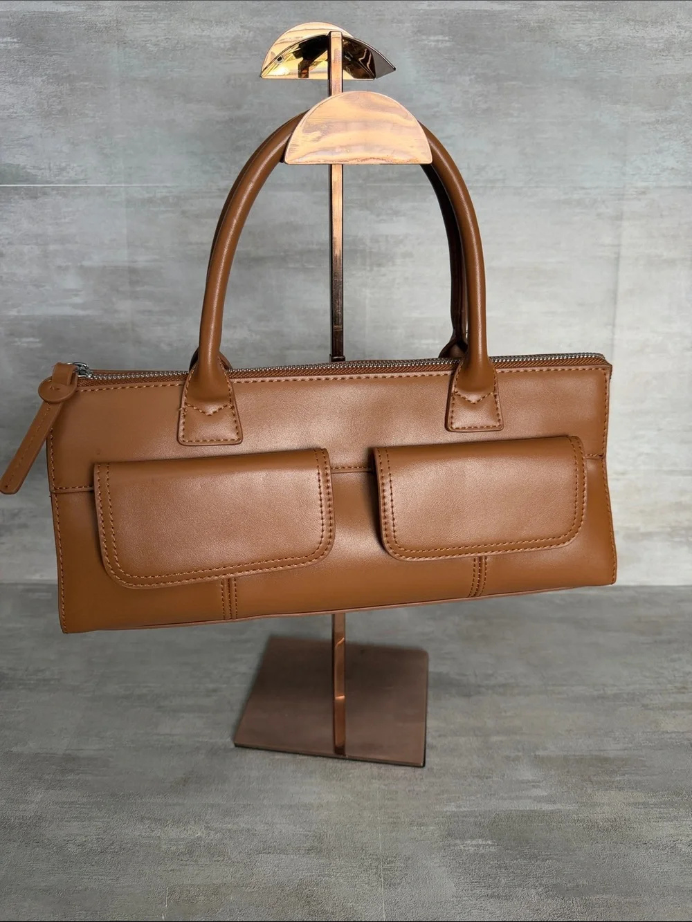 Rachel Zoe - east west Top-Handle Bag with Front Flap Pockets - Picture 1 of 12
